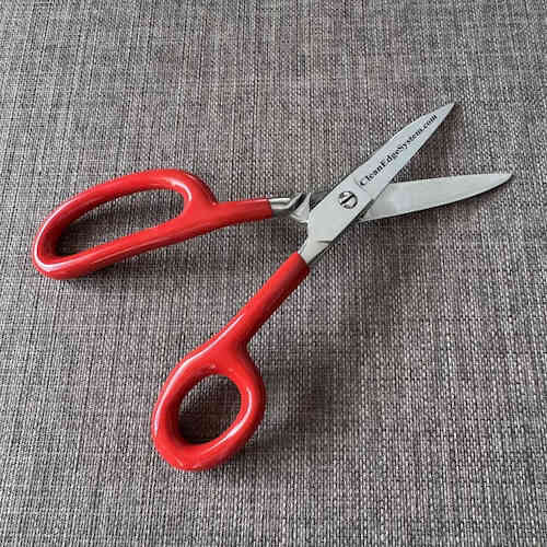 wall upholstery scissors with bent handle
